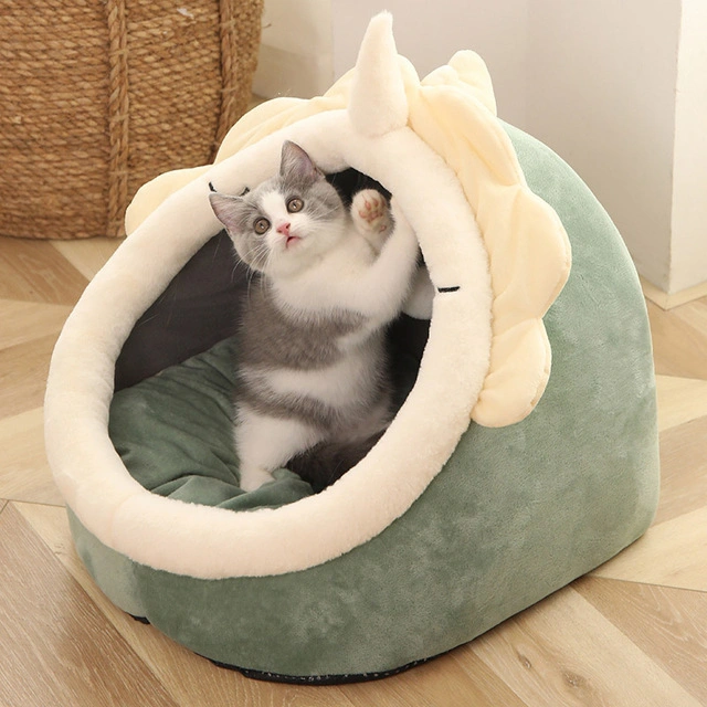 Warm Pet Basket Cushion Small Dog House Cat Bed