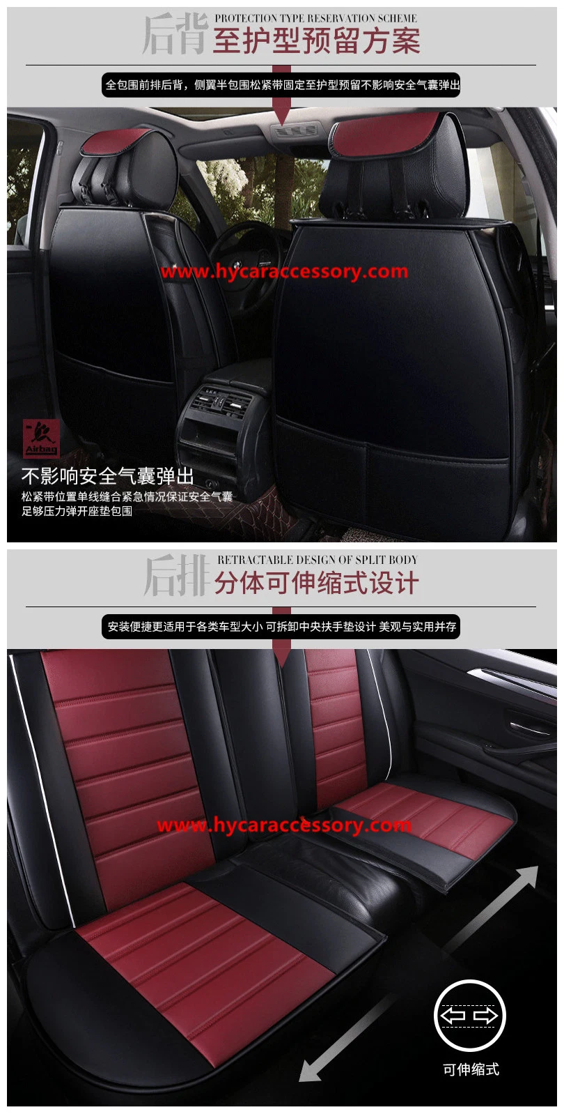 Car Accessories Auto Decoration Cushion Universal PU Leather Auto Car Seat Cover