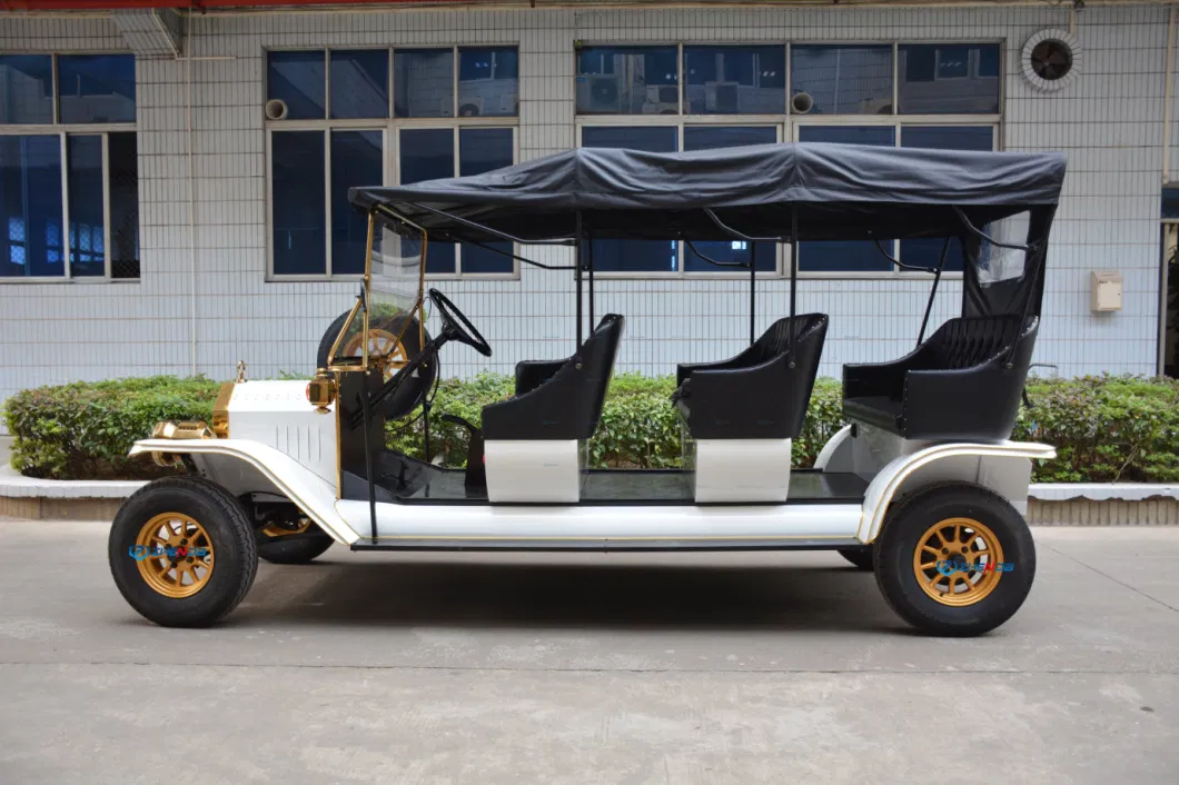 Golf Cart 11seats Shuttle Electric Car Battery Powered Tourist Sightseeing Antique Classic Old Vintage Car